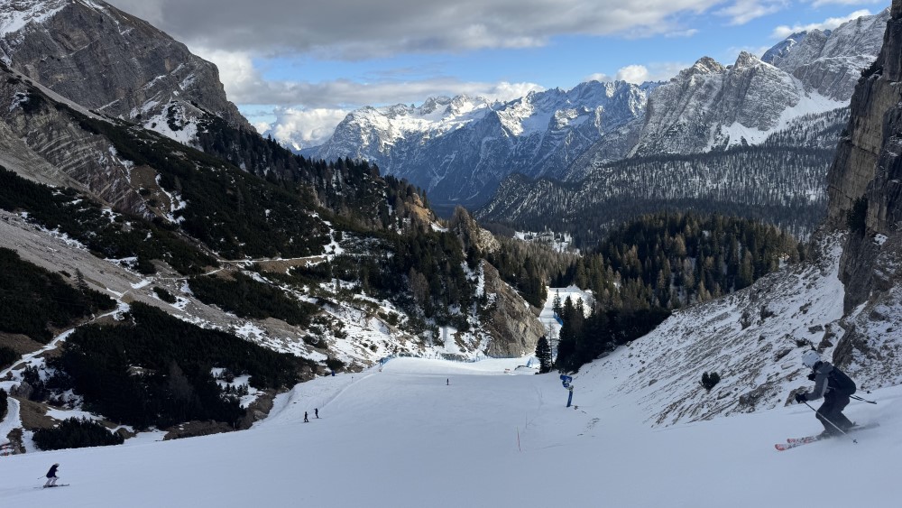 Skiën in Cortina d'Ampezzo.